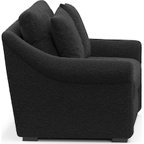 bowery black chair and a half   