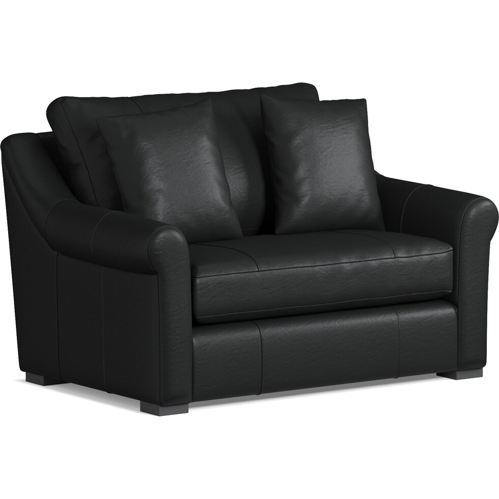 bowery black chair and a half   