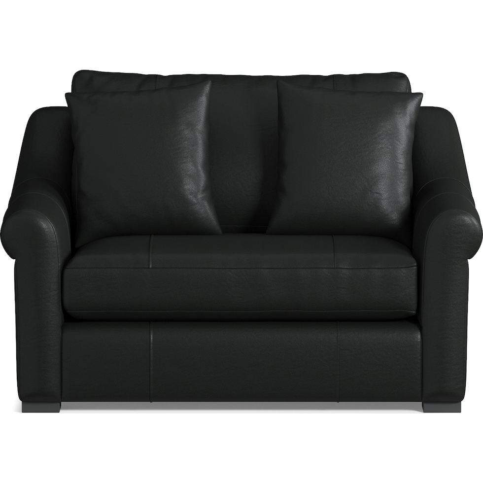 bowery black chair and a half   