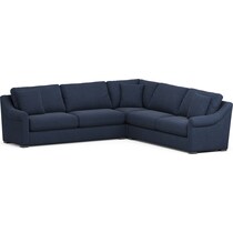 bowery blue  pc sectional   