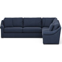 bowery blue  pc sectional   