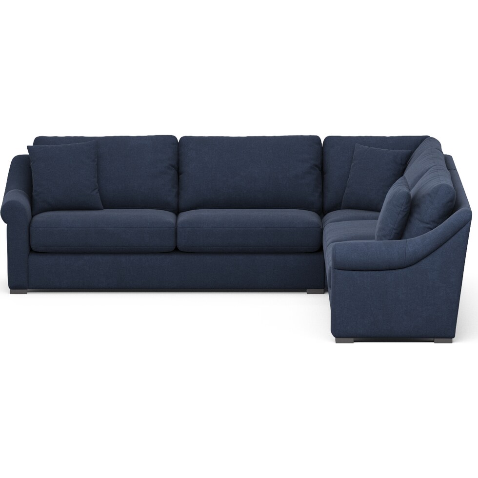 bowery blue  pc sectional   