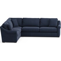 bowery blue  pc sectional   