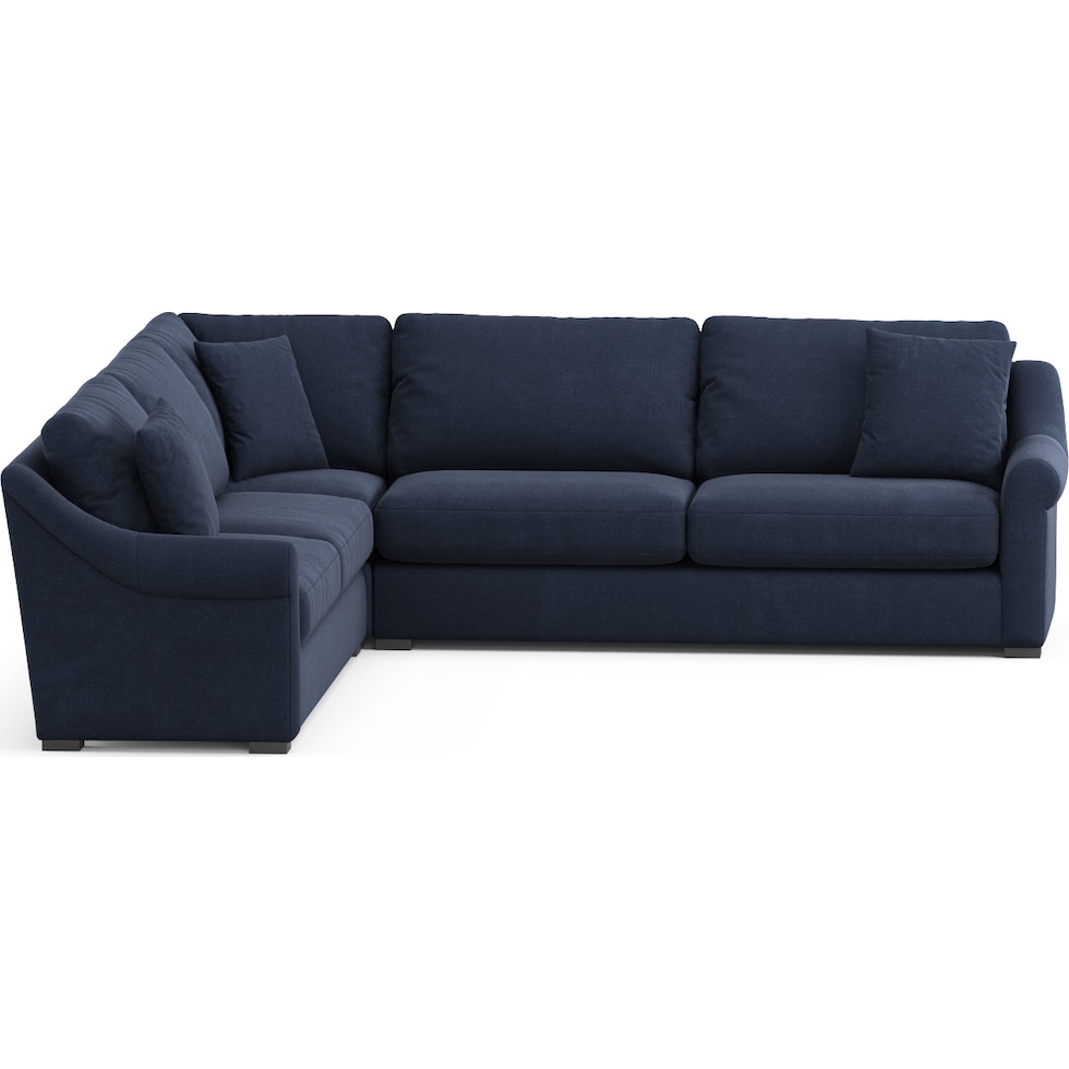 bowery blue  pc sectional   