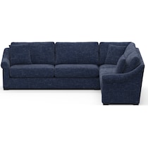 bowery blue sleeper sectional   