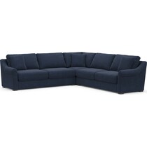 bowery blue sleeper sectional   