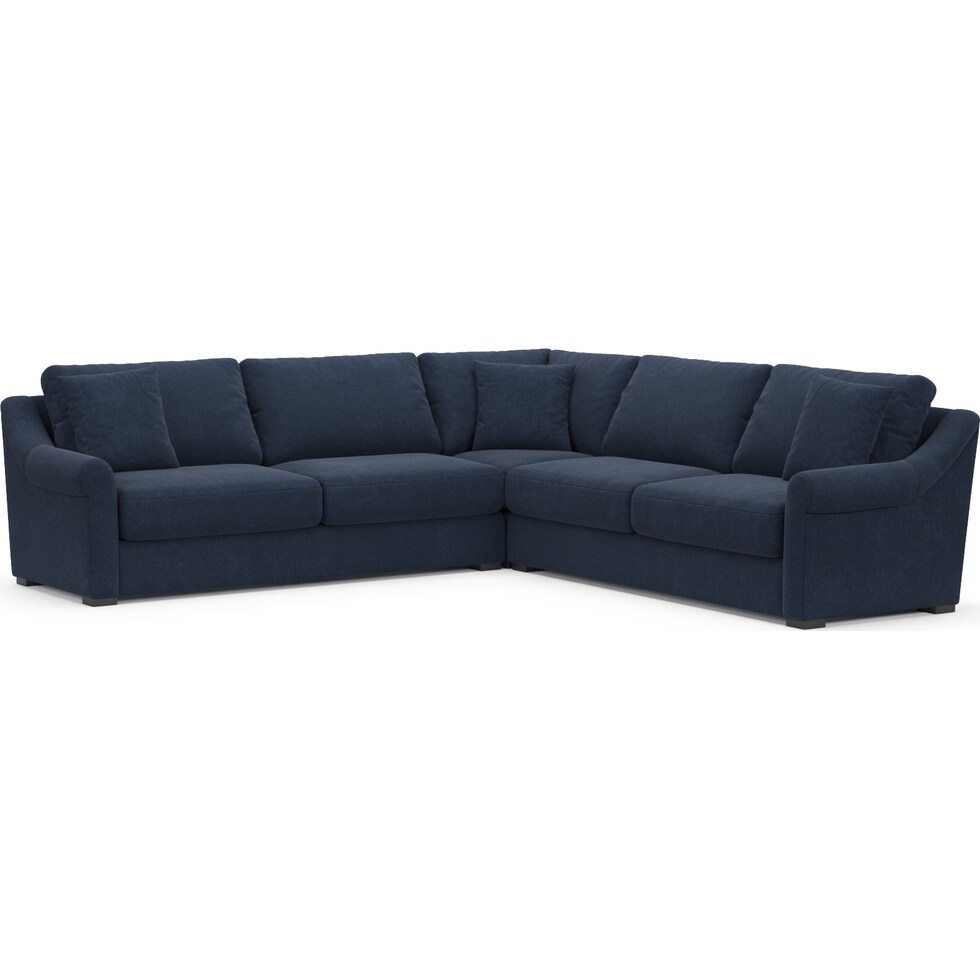 bowery blue sleeper sectional   