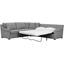 bowery blue sleeper sectional   