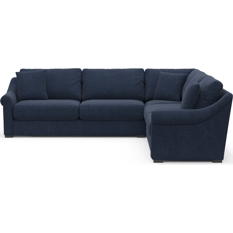 bowery blue sleeper sectional   