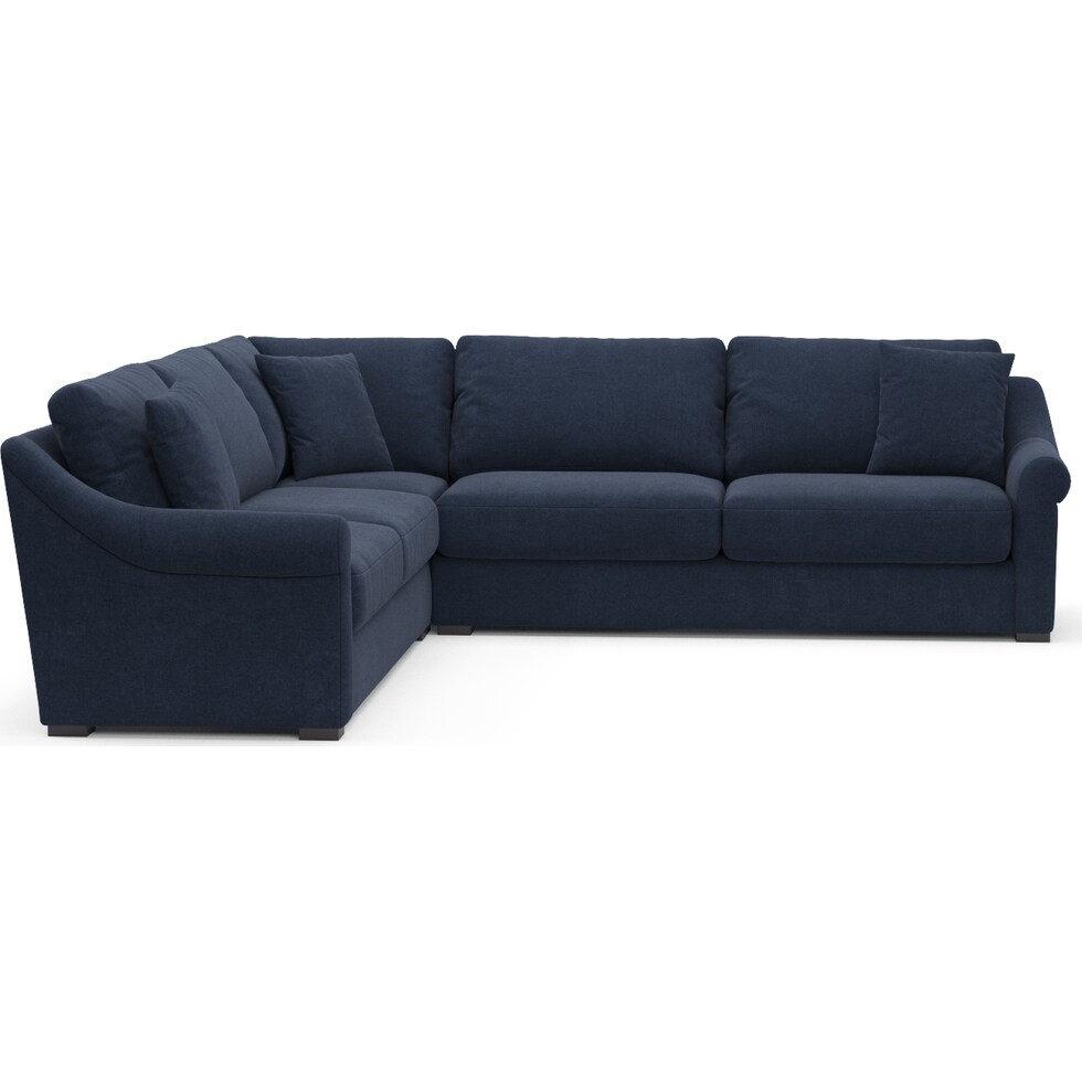 bowery blue sleeper sectional   