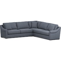 bowery blue sleeper sectional   