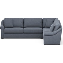 bowery blue sleeper sectional   