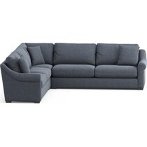 bowery blue sleeper sectional   