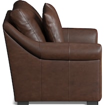 bowery dark brown chair and a half   