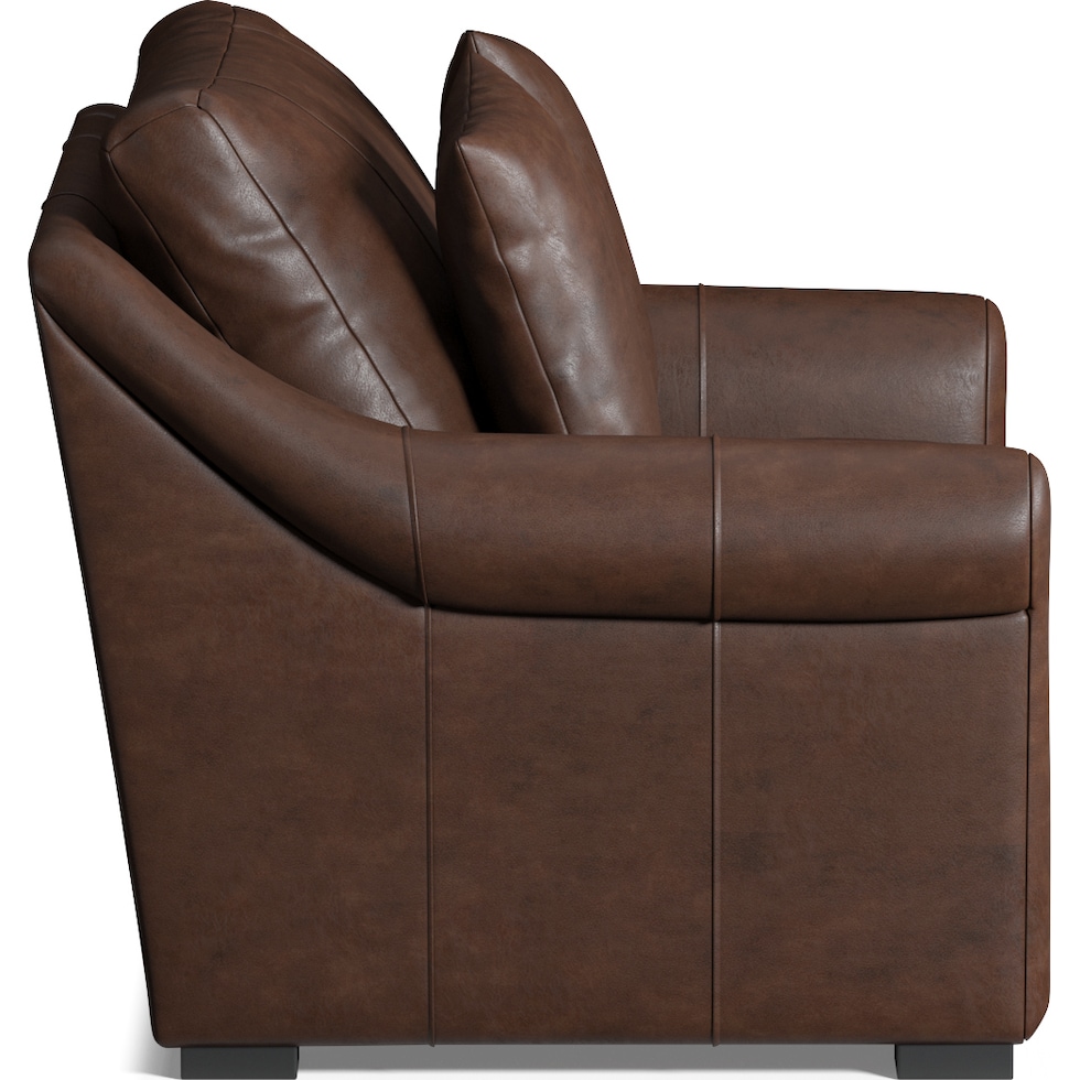 bowery dark brown chair and a half   