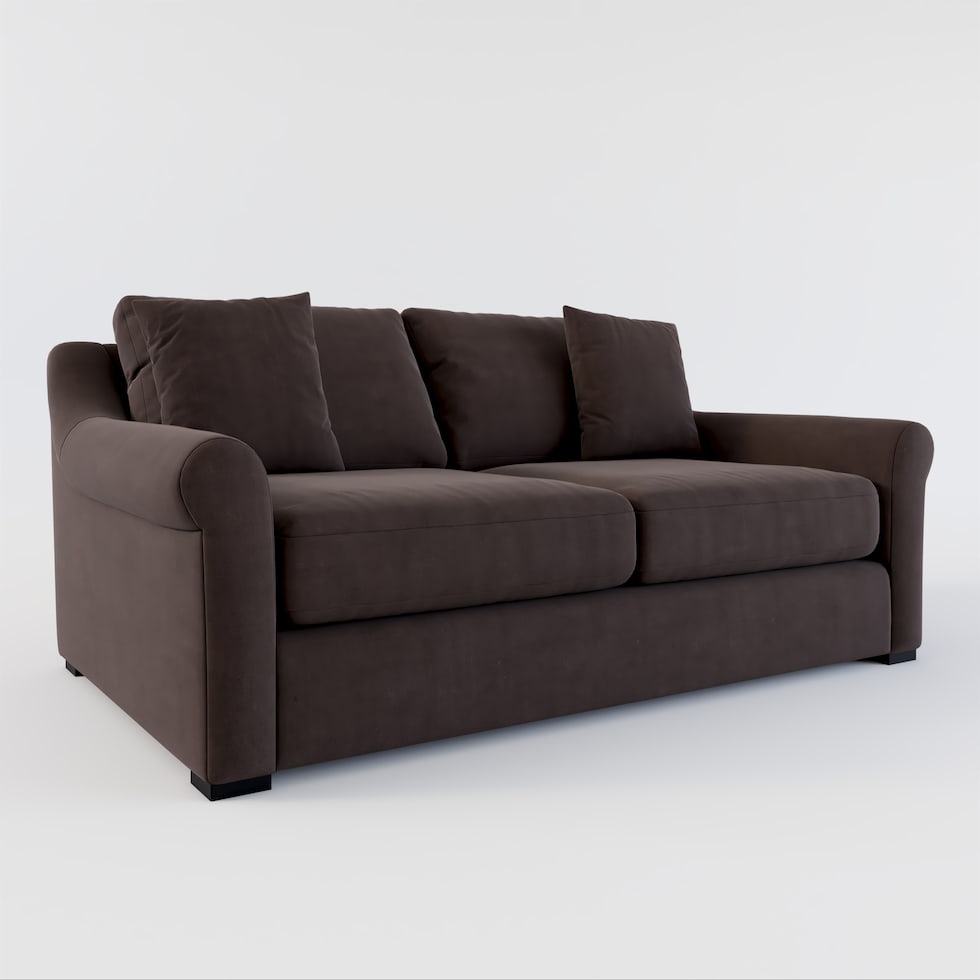 bowery dark brown sleeper sofa web   