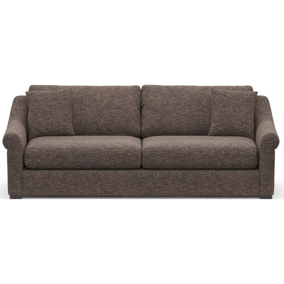 bowery dark brown sofa   