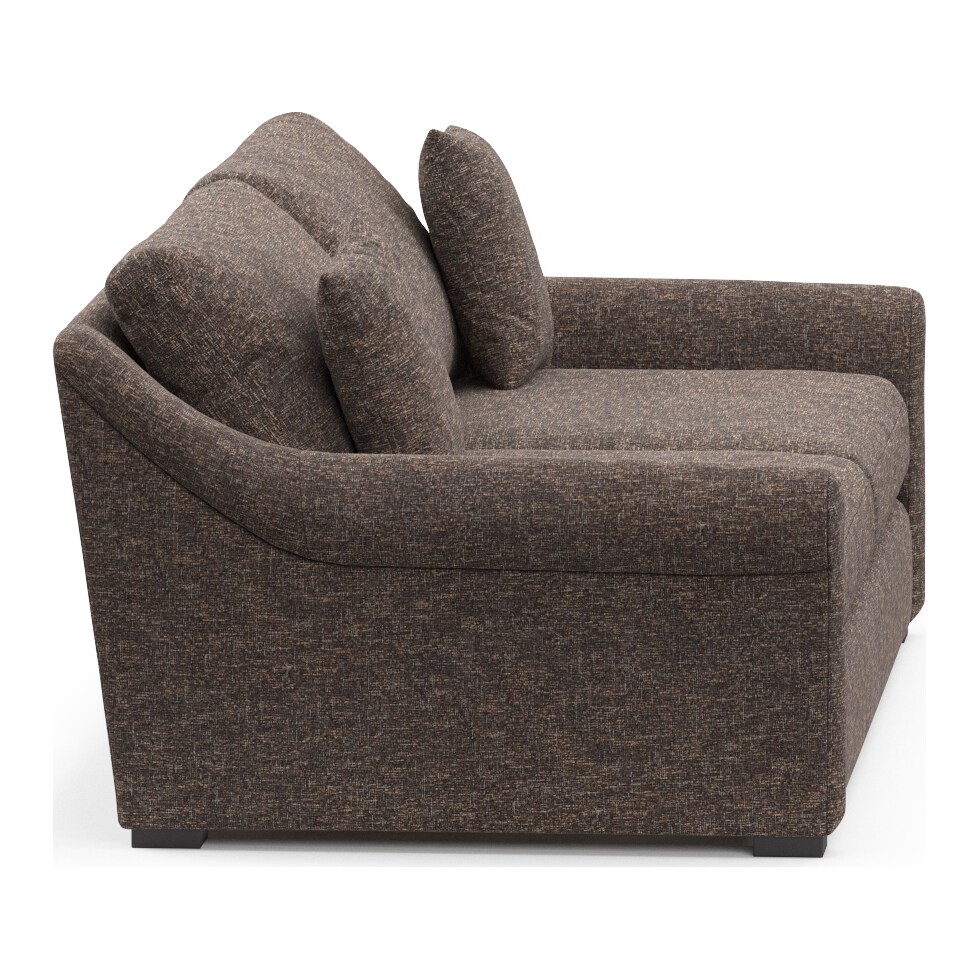 bowery dark brown sofa   
