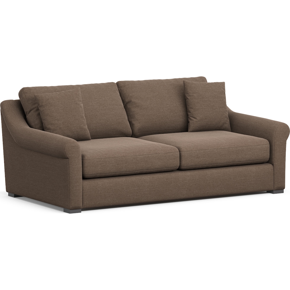 bowery dark brown sofa   