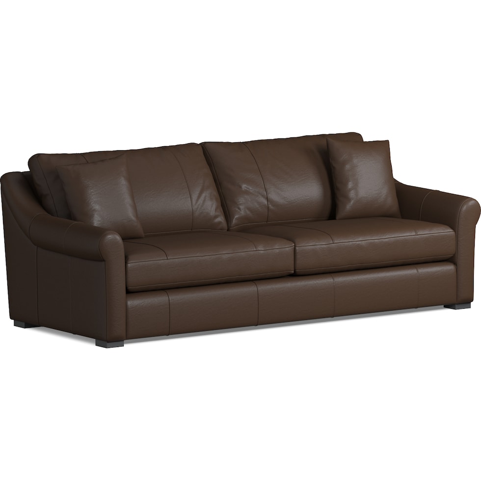 bowery dark brown sofa   