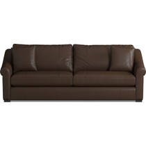 bowery dark brown sofa   