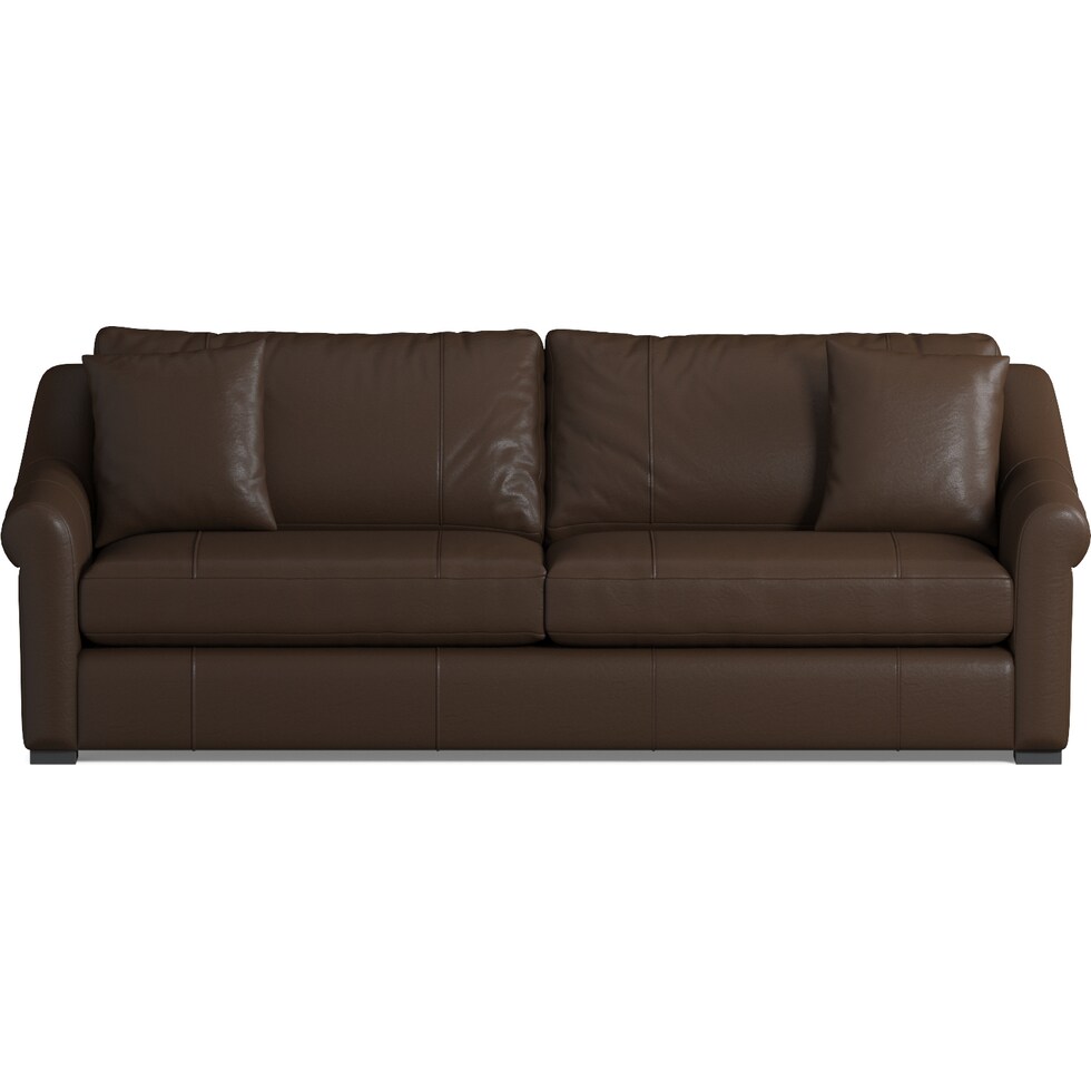 bowery dark brown sofa   