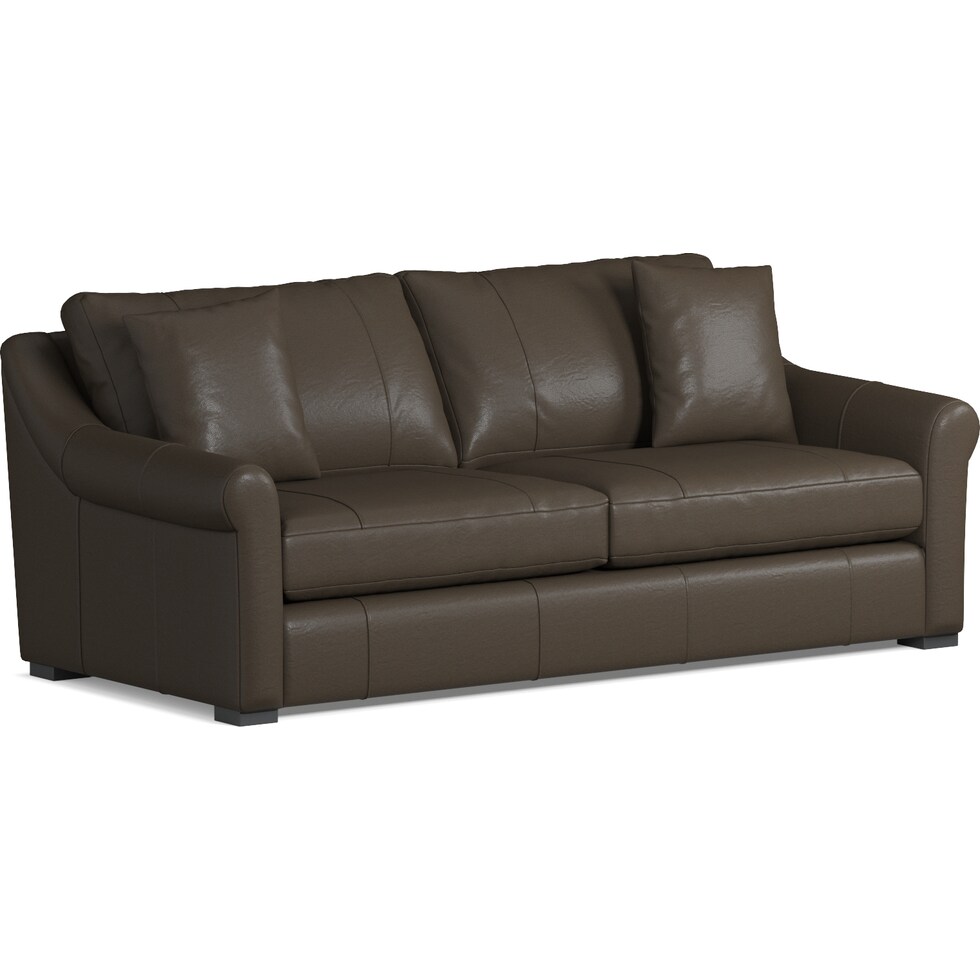 bowery dark brown sofa   