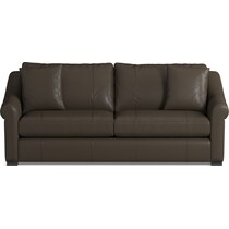 bowery dark brown sofa   