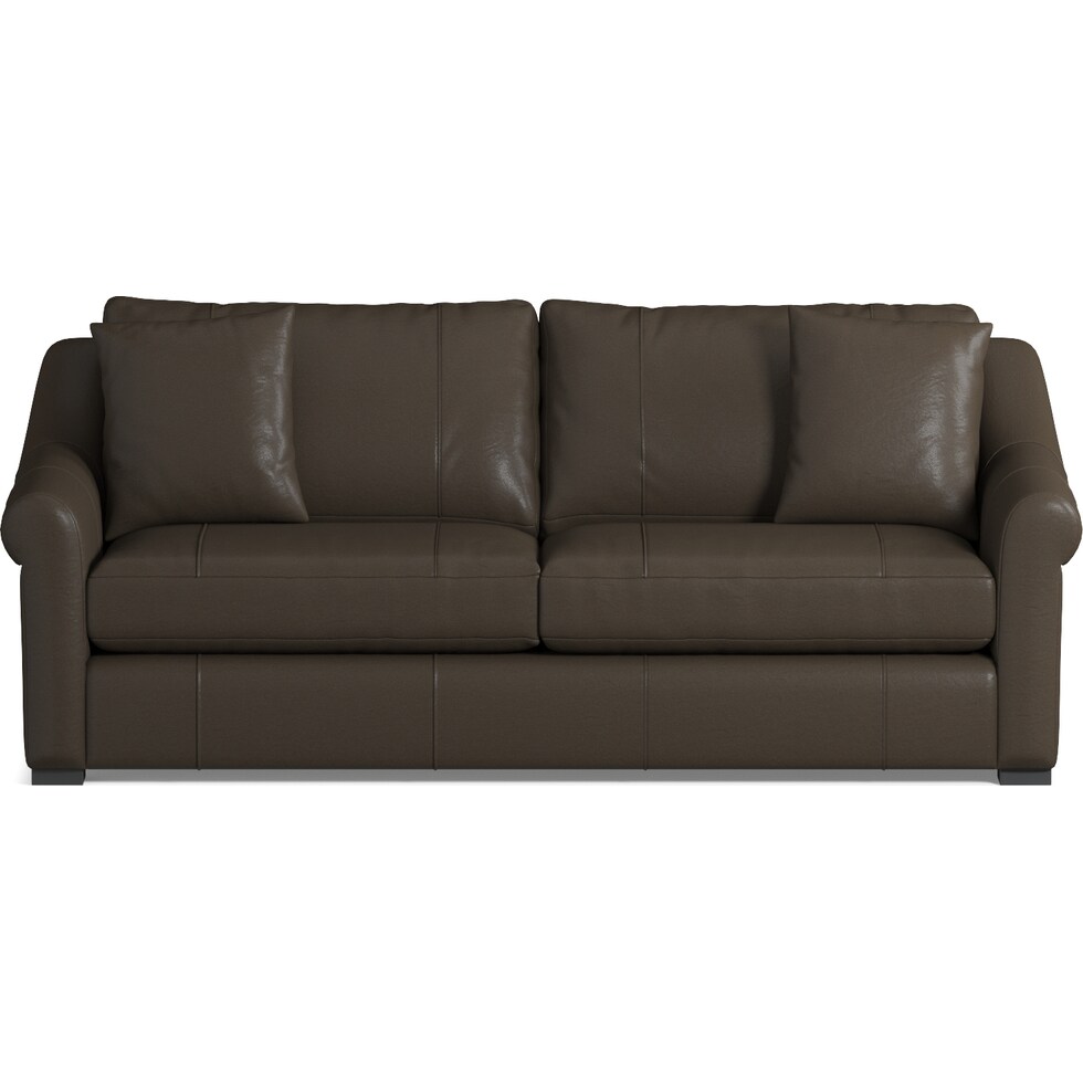 bowery dark brown sofa   