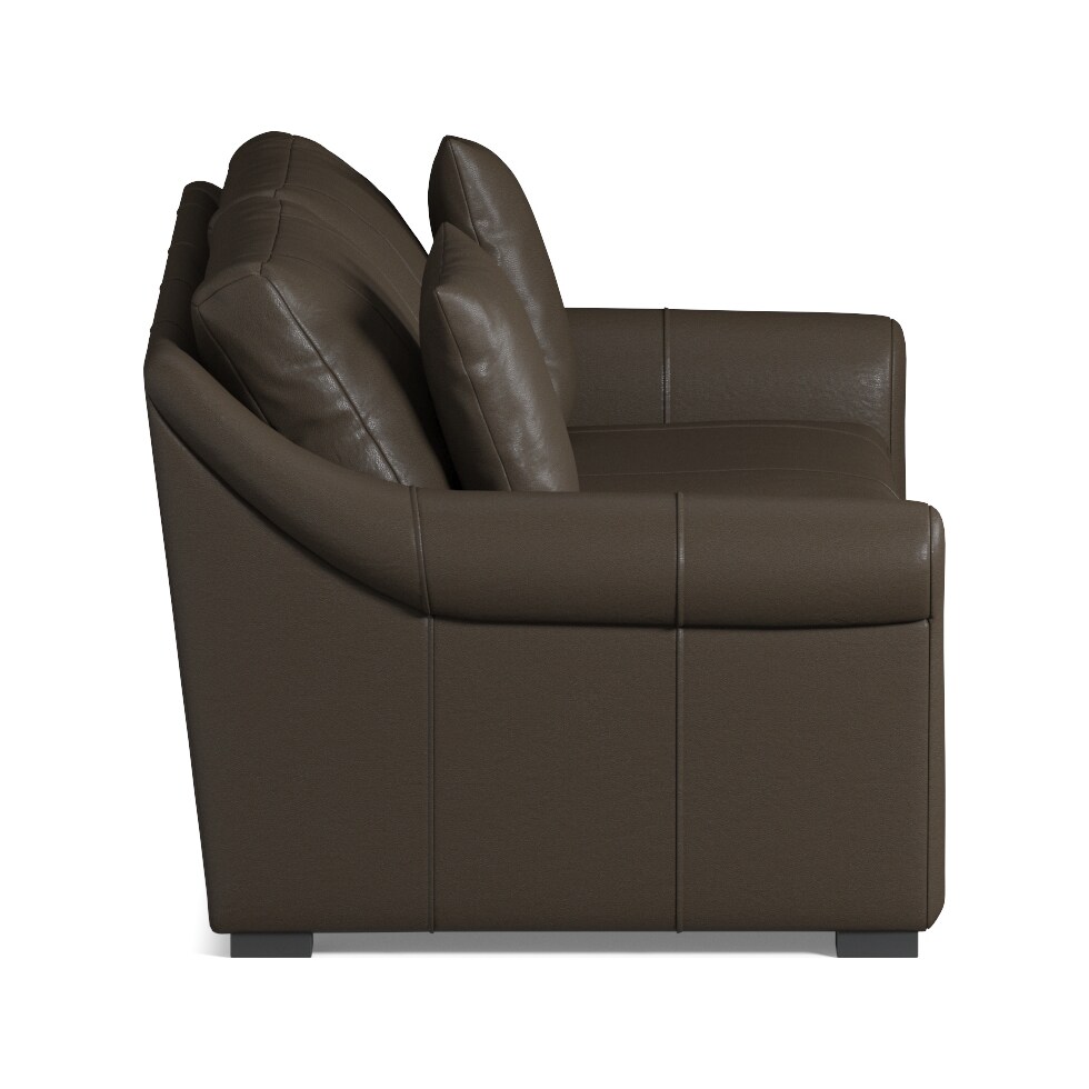 bowery dark brown sofa   