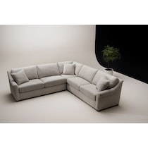bowery gray  pc sectional   