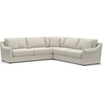 bowery gray  pc sectional   