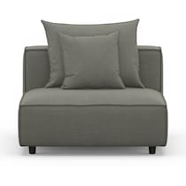 bowery gray left arm facing sofa   