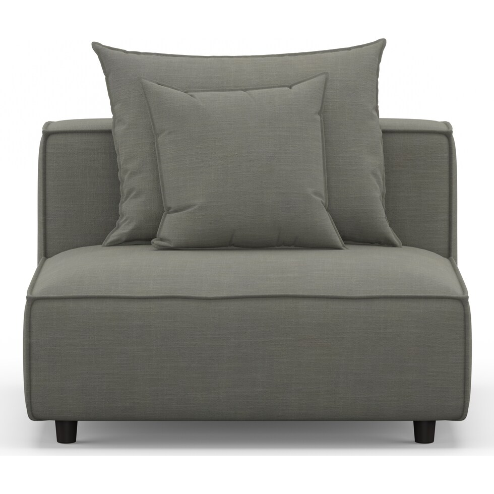 bowery gray left arm facing sofa   