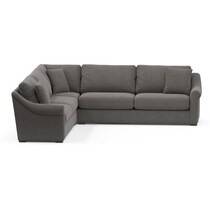 bowery gray sleeper sectional   