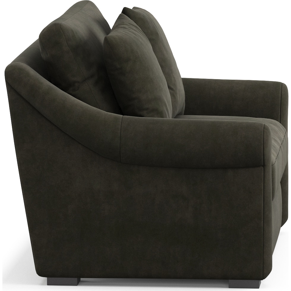 bowery green chair and a half   