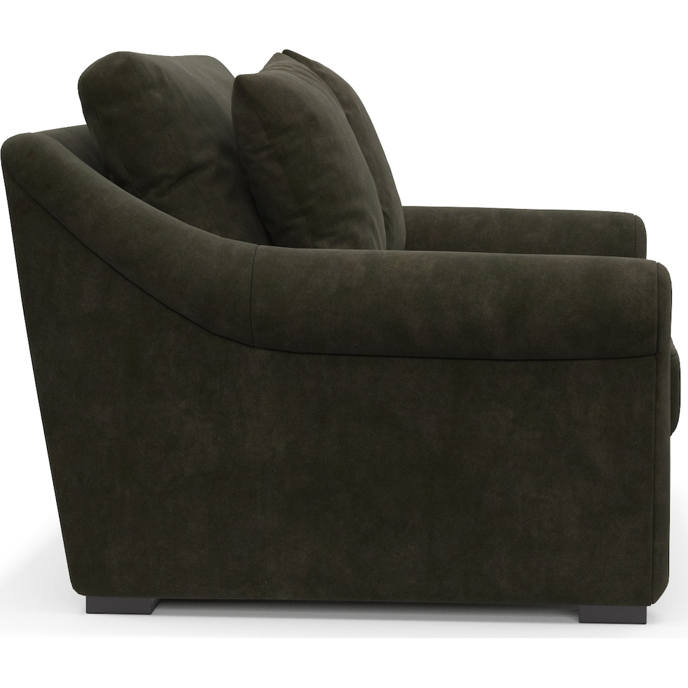 bowery green chair and a half   