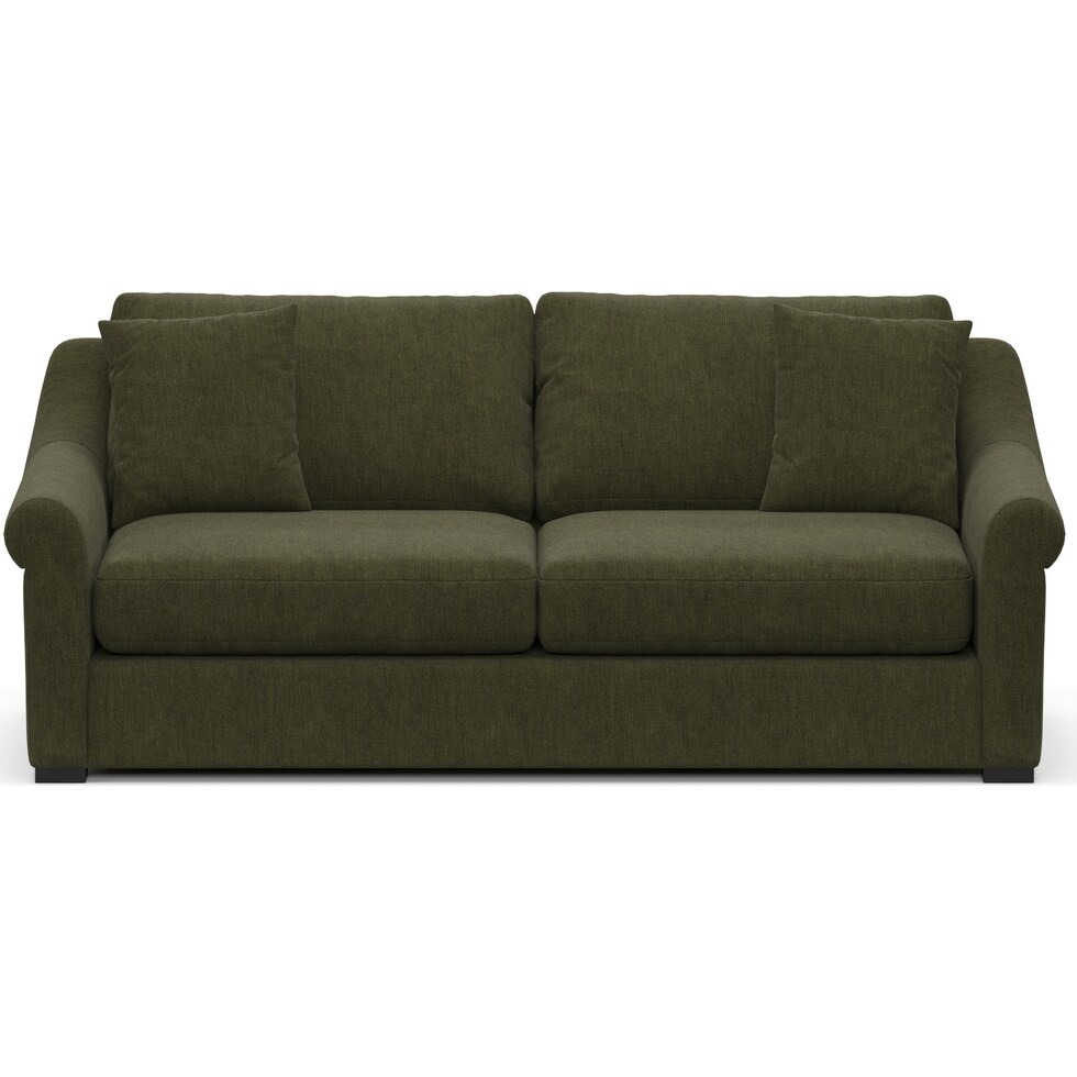 bowery green sofa   