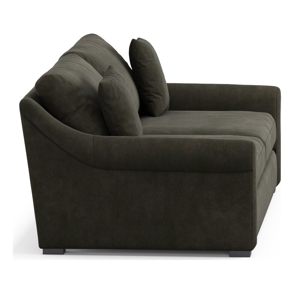 bowery green sofa   
