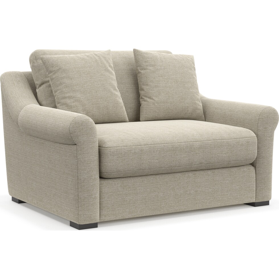 bowery light brown chair and a half   