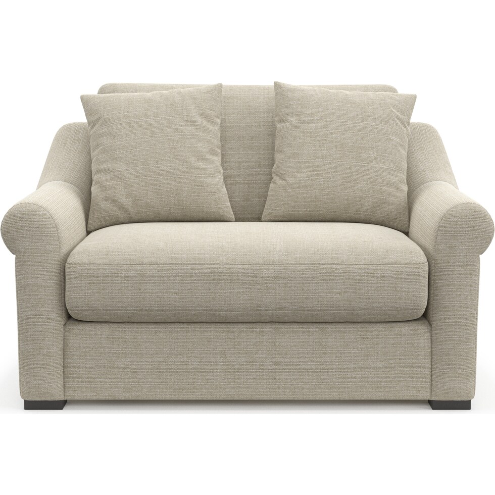 bowery light brown chair and a half   