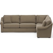 bowery light brown sleeper sectional   