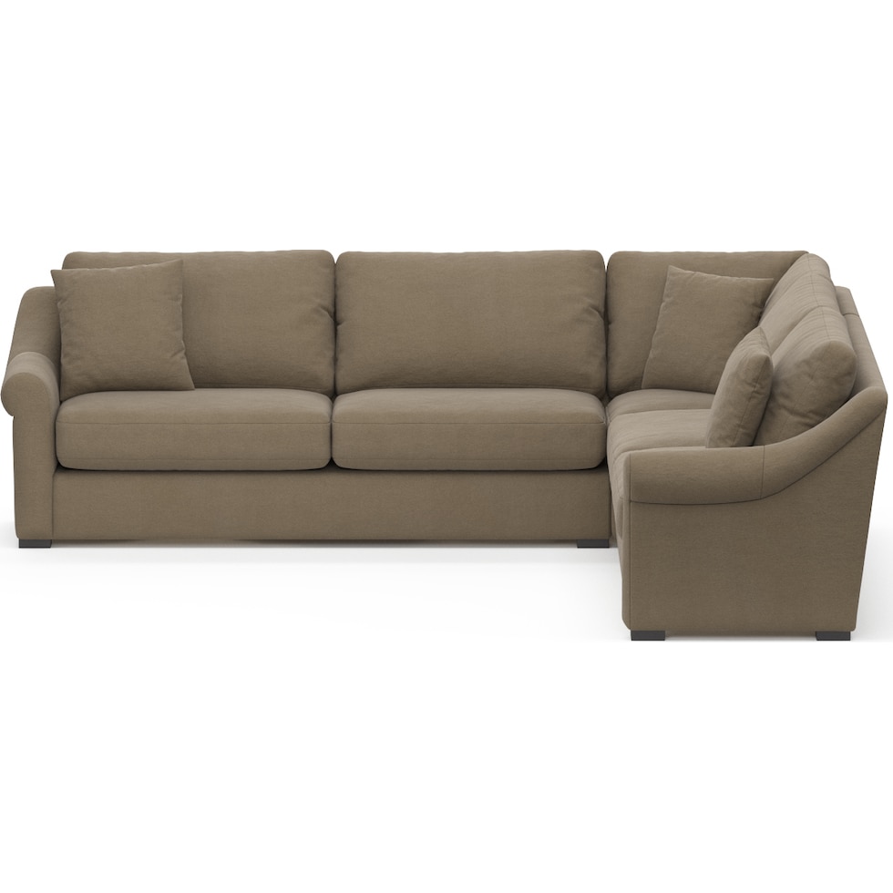 bowery light brown sleeper sectional   