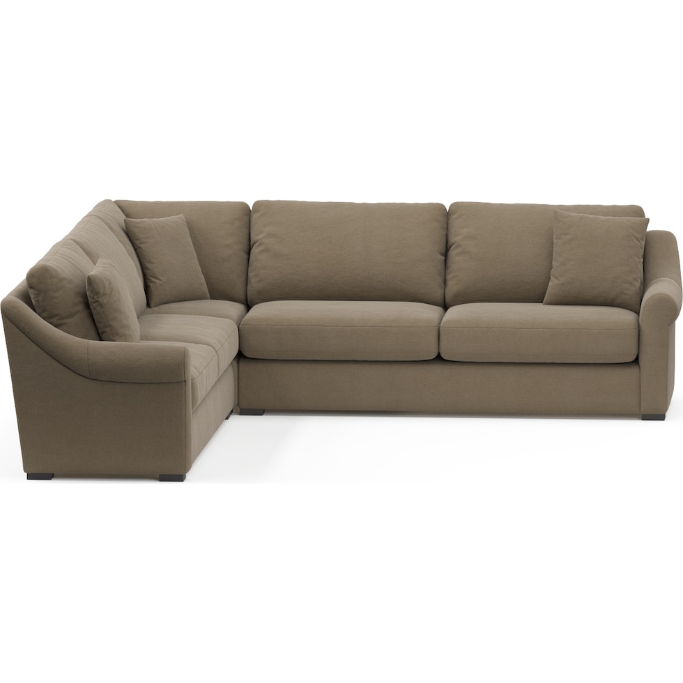 bowery light brown sleeper sectional   