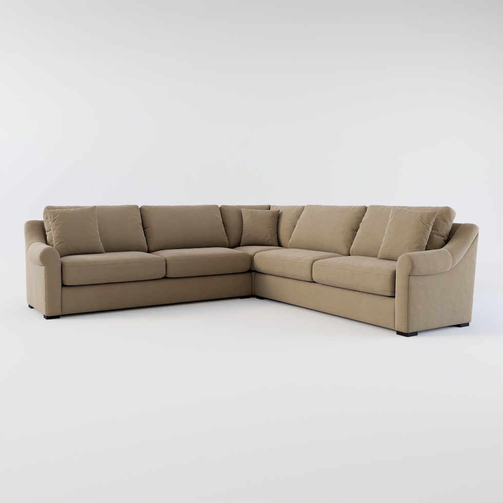 bowery light brown sleeper sectional web   