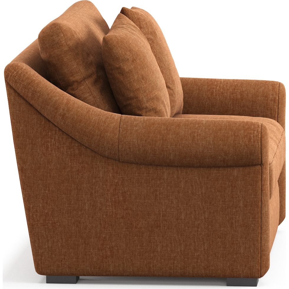 bowery orange chair and a half   