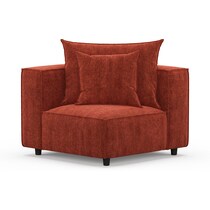 bowery orange right arm facing sofa   