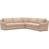 bowery orange sectional   