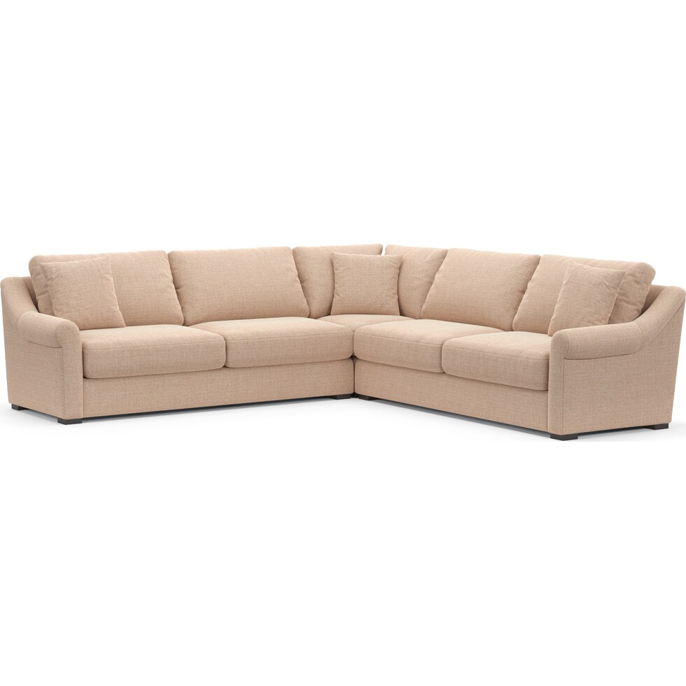 bowery orange sectional   