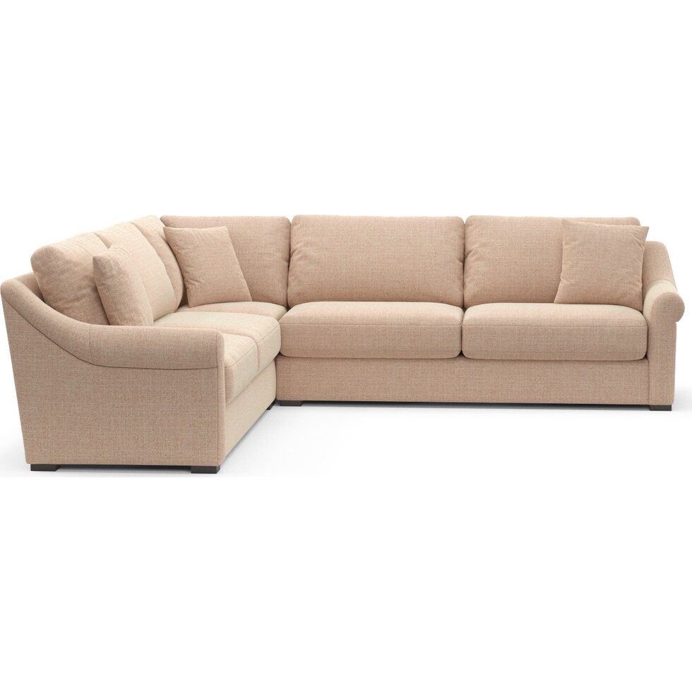 bowery orange sectional   